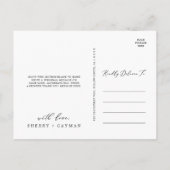 Carte postale Boho Pampas Gris Merci (Dos)