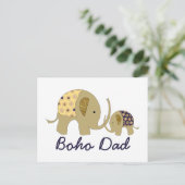 Carte Postale Boho Papa, Gold Elephant (Debout devant)