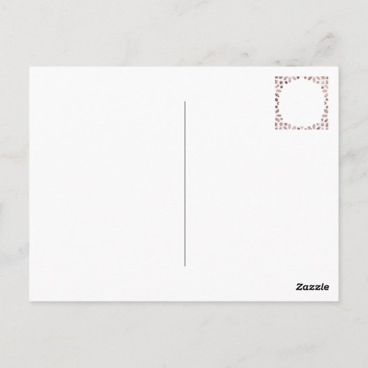 Carte Postale Boho Photo Save the Date with Marocain Brown Tile (Dos)