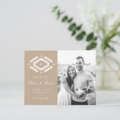 Carte postale Boho pour annoncer la date, Kraft (Debout devant)