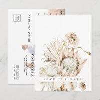 Boho Protéa Herbe de Pampas Enregistrer la Date Ph