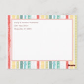 Carte Postale Boho Rainbow Baby shower rose (Dos)