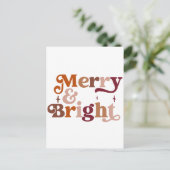 Carte Postale Boho Retro Merry et Bright (Debout devant)