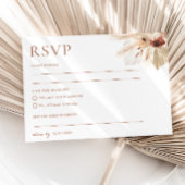 Carte postale Boho Rust Terracotta Wedding RSVP