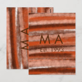 Carte Postale boho rustique Brown ajouter nom lettre année date (Devant / Derrière)