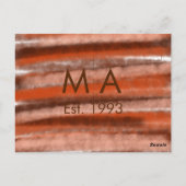 Carte Postale boho rustique Brown ajouter nom lettre année date (Dos)