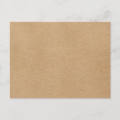 Carte Postale Boho rustique Kraft simple et élégant (Devant)