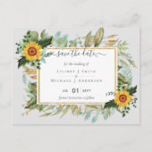 Carte Postale Boho Sunflower Sage Mariage de verdure (Devant)