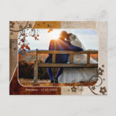 Carte postale Boho Terra Cotta Mariage Photo Merci (Devant)