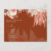 Carte Postale Boho Terracotta Rose Pampas Grass Mariage Floral (Dos)