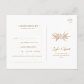 Carte Postale Boho Tropical Botanical | Demande de chanson RSVP (Dos)