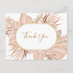 Carte Postale Boho Tropical Botanical MERCI MARIAGE
