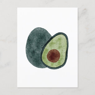 Carte postale Boho Watercolor Avocado