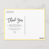 Carte Postale Boho Watercolor Lemon Wreath Merci (Dos)