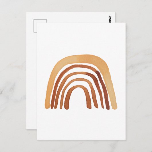 Carte Postale Boho Watercolor Rainbow Post Card (Devant / Derrière)