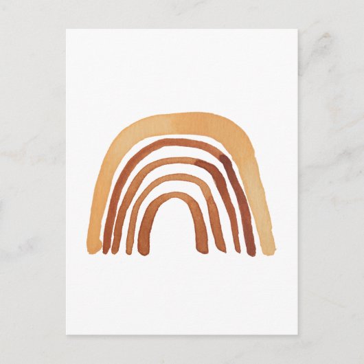 Carte Postale Boho Watercolor Rainbow Post Card (Devant)
