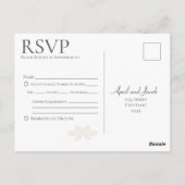 Carte postale Boho Wedding RSVP (Dos)
