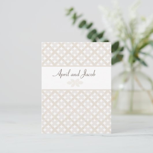 Carte postale Boho Wedding RSVP Insertion (Debout devant)