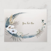 Carte Postale Boho White Orchidée Fleurs Blue Moon Elegant Party (Devant)