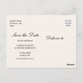 Carte Postale Boho Wildflower Beige Photo Garden Wedding (Dos)