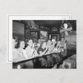 Carte Postale Boire à un bar Louisiana, 1938 (Devant / Derrière)