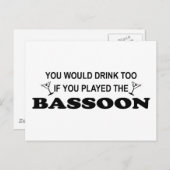 Carte Postale Boire aussi - Bassoon (Devant / Derrière)