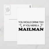 Carte Postale Boire aussi - Mailman (Devant / Derrière)