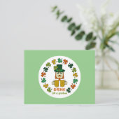 Carte Postale Boire comme un Leprechaun (Debout devant)