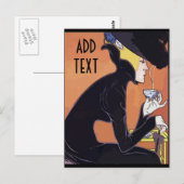 Carte Postale Boire du café, ajouter du texte à modifier,  (Devant / Derrière)