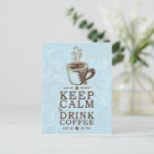 Carte Postale Boire du café au calme (Debout devant)