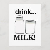 Carte Postale Boire du lait (Devant)