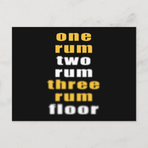 Carte Postale Boire du rhum alcool fête drôle