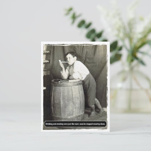 Carte Postale Boire et fumer n'étaient que le début (Debout devant)