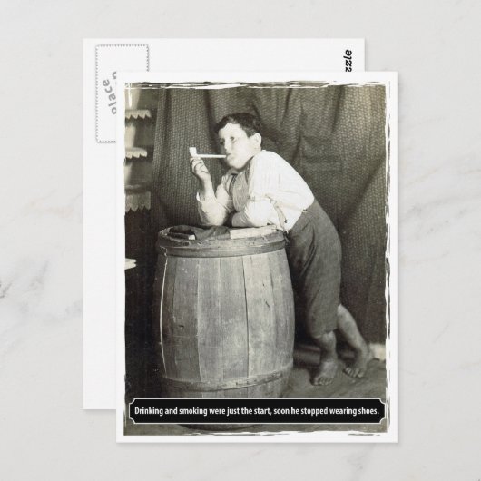 Carte Postale Boire et fumer n'étaient que le début (Devant / Derrière)