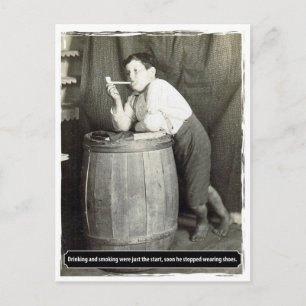 Carte Postale Boire et fumer n'étaient que le début