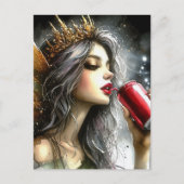 Carte Postale Boire une soda de fée (Devant)