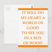 CARTE POSTALE BOIS (Devant / Derrière)