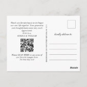 Carte Postale Bois Barre Coeur Bébé Respiration Mariage Merci (Dos)