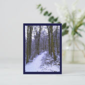 Carte Postale Bois bleu dans la neige (Debout devant)