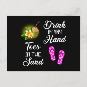 Carte Postale Bois Dans Ma Main, Joues Dans Le Sable