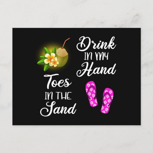 Carte Postale Bois Dans Ma Main, Joues Dans Le Sable (Devant)