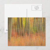 Carte Postale Bois d'automne abstrait (Devant / Derrière)