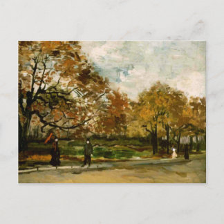 Carte Postale Bois de Boulogne, personnes marchant, Vincent van