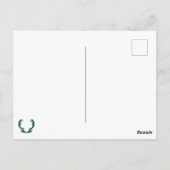 Carte Postale Bois de cerf motif tartan rouge rustique (Dos)