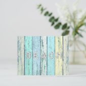 Carte Postale Bois de Driftwood Rustique Beach (Debout devant)