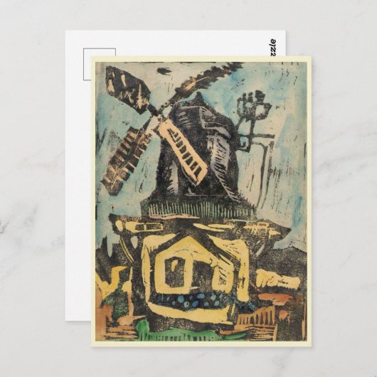 Carte Postale Bois de sciage couleur main (Devant / Derrière)