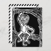 Carte Postale bois de singe (Devant / Derrière)