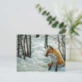 Carte Postale Bois d'hiver, Fox (Debout devant)