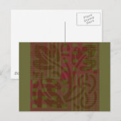 Carte Postale bois d'olive de canneberge Inspiration celtique (Devant / Derrière)