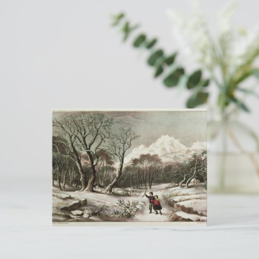 Carte Postale Bois en hiver (Debout devant)